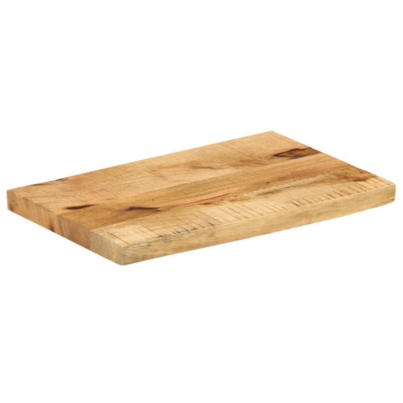 vidaXL Table Top Live Edge Solid Wood Rough Mango, 3.8cm H x 50cm W x 20cm D