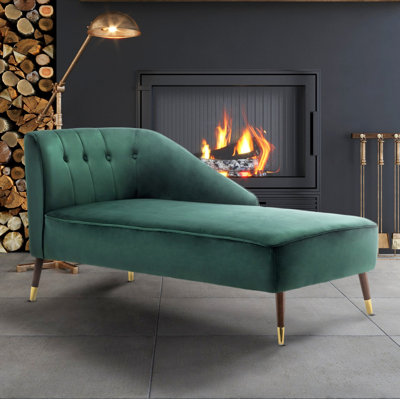 Bert Velvet Chaise Lounge