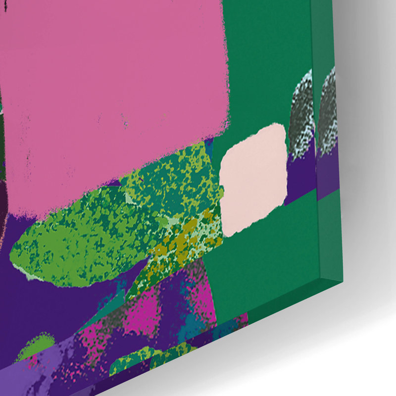 Art mural en verre «Collage with Dog and Plant» par Holly McGee, Red Barrel Studio®, ACR-47252, H 16 po x l 12 po x P 0,13 po
