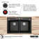 Karran Quartz 33'' X 22'' Double Bowl 50/50 Top Mount Drop-in Kitchen Sink Kit