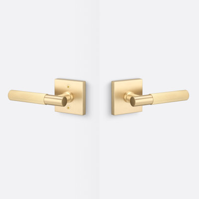 Aspra Square Passage Rosette, Straight Knurled Grip