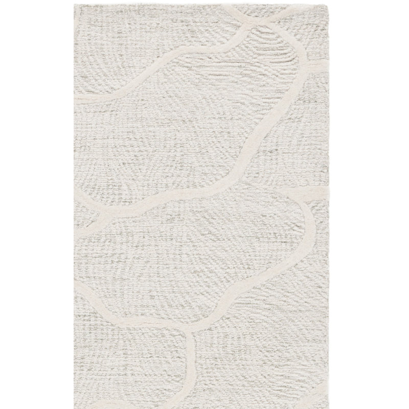 Tapis abstrait en laine touffeté à la main Arthav 402, Rectangle de 5 pi x 8 pi