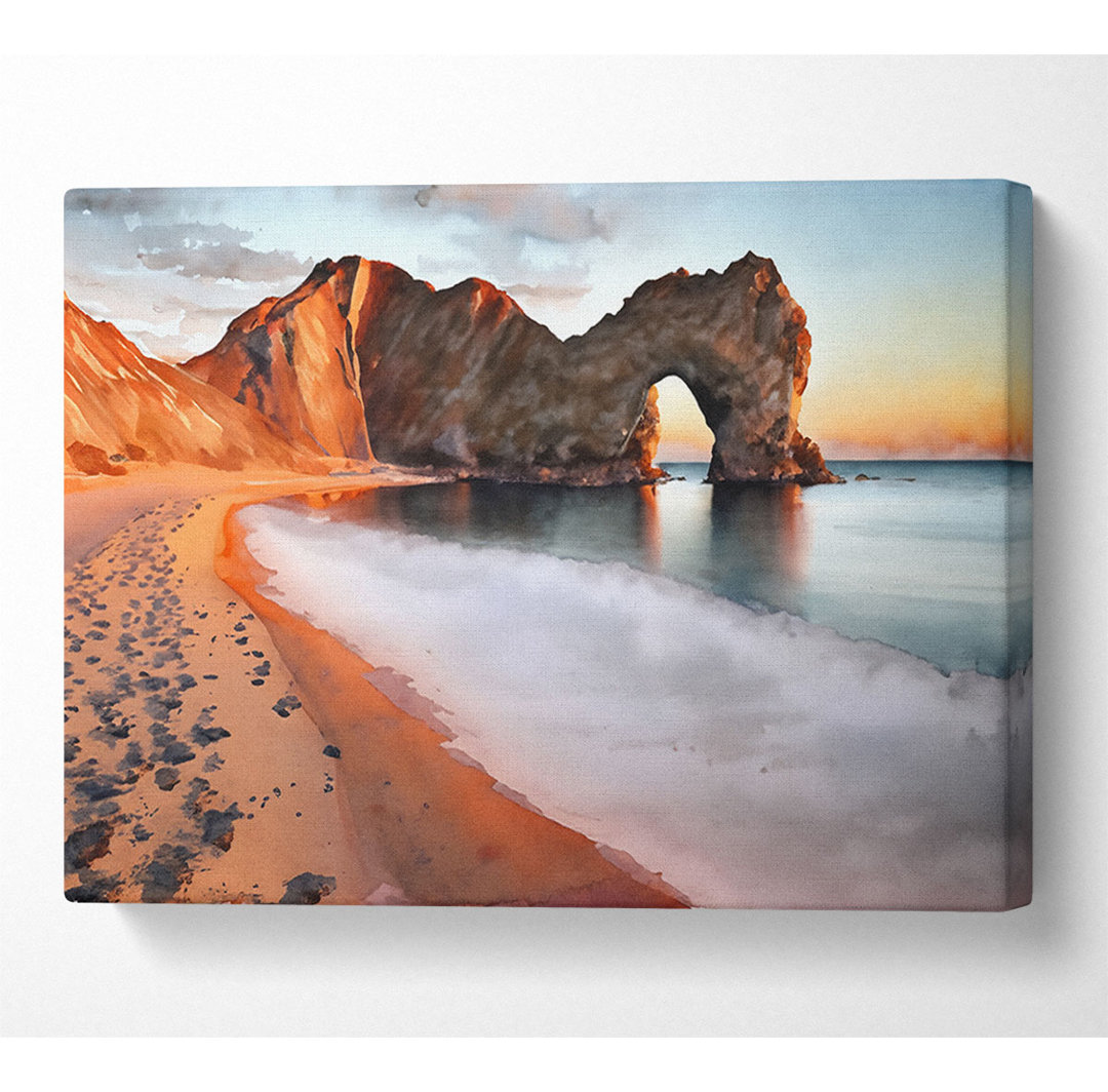 Durdle Door England - Wrapped Canvas Kunstdrucke