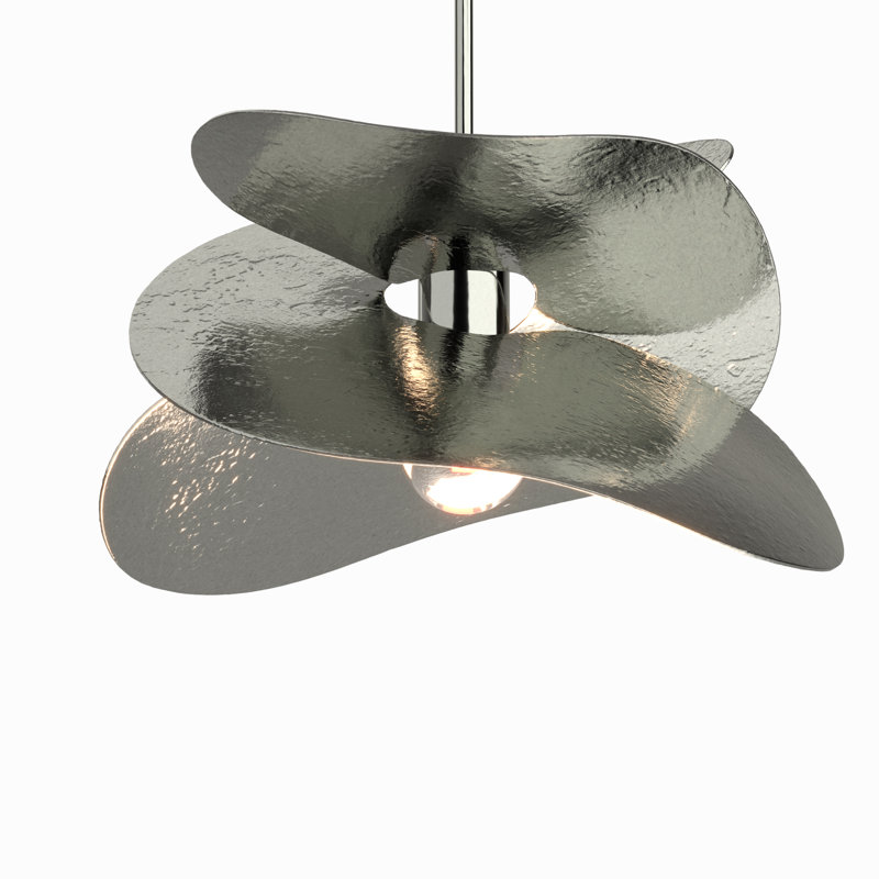 Hibiscus 1 - Light Unique/Statement Geometric Pendant, Sterling