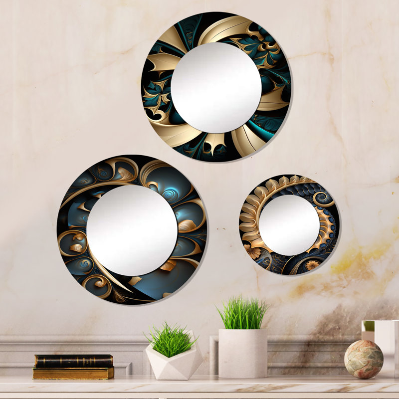 Lorielle Metal Round Mirror