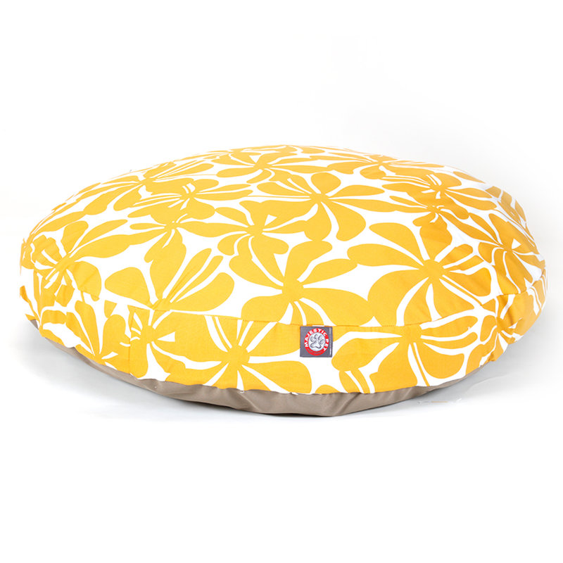 Coussin Plantation, Petit (l 30 po x P 30 po x H 4 po), Jaune