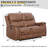 Ilkeston 61" W Manual Reclining Faux Leather Loveseat -94552452