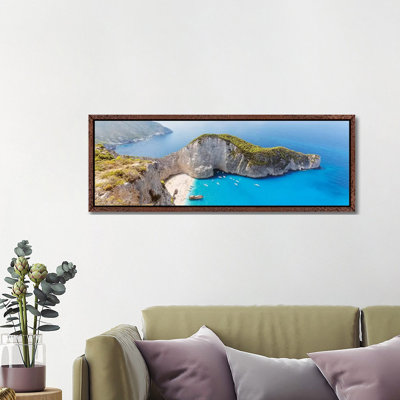 Summer In Greece 1 Piece Panoramic Wall Art on Canvas