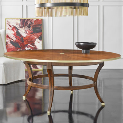 Modern History Round Walnut Dining Table