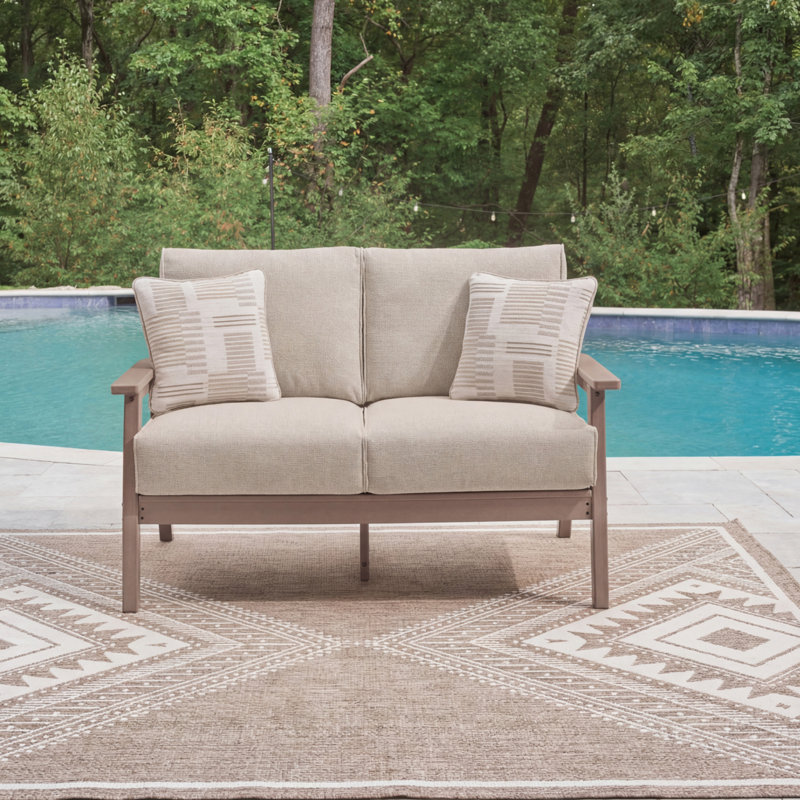 Cliffs Beach Outdoor Loveseat With Cushion