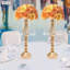 6PCS Support à fleurs en cristal, route de mariage, grands porte-fleurs, centre de table, vase en cristal en métal pour tables de réception, fournitures de mariage -97872314-97872315