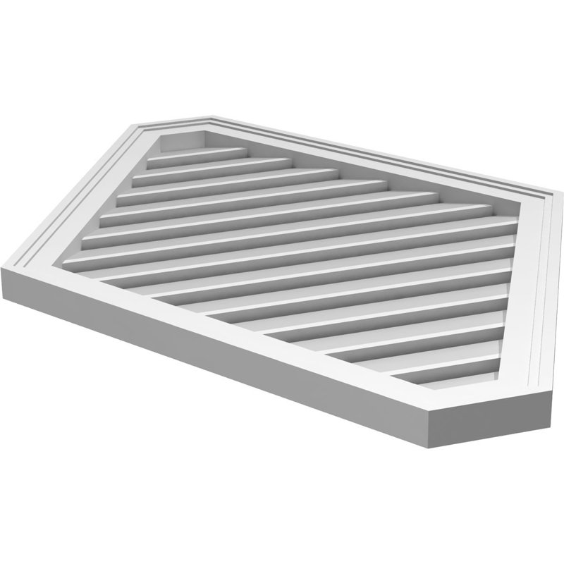 Évent horizontal fonctionnel à pignon en uréthane à surface horizontale Signature, H 40 po x l 28 po x P 1,5 po
