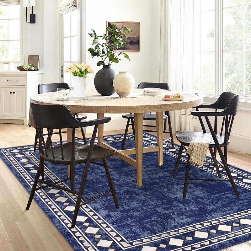 Krenar Washable Geometric Indoor Rug, Rectangle 8' x 10'