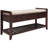Shoe Rack With Cushioned Seat And Drawers, Multipurpose Entryway Storage Bench-1549893829