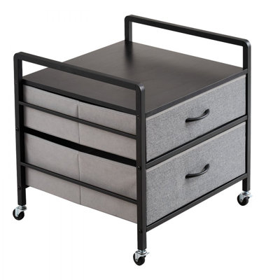 Mini-réfrigérateur avec rangement Mini-table de réfrigérateur à 2 tiroirs de 176 lb