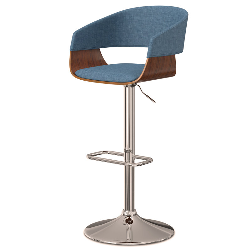 Tabouret de bar pivotant réglable, Bleu