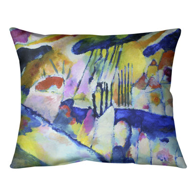 Landscape with Rain Lumbar Pillow