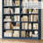 Geng 74.3"H X 47.2"W Wood Double 6-Tier Standard Bookcase-1312358884-1338053995
