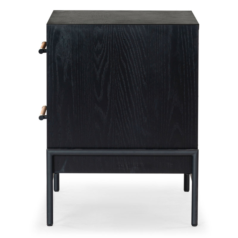 Chandri 2 - Drawer Nightstand, Brown/Black