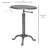 Elegant Brown 22" Round Side Table with Adjustable Height-1916732704
