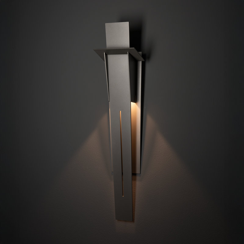 Linea Outdoor Wall Sconce, 31.3" H x 7.1" W x 5.1" D, Coastal Burnished Steel