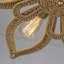 Lustre semi-encastré en rotin naturel 6 lumières Jollain