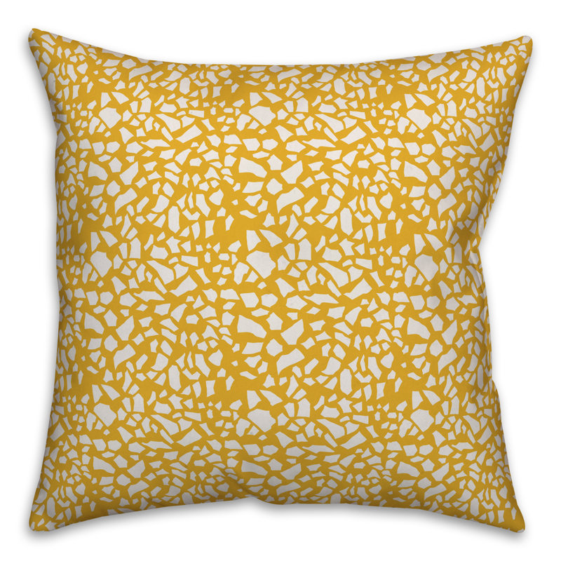  Coussin Dash, 16 po x 1 po, Yellow/White Geometric 2