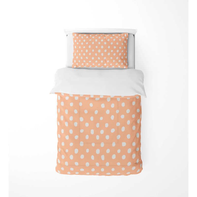 Dot Lyfe Decorative Lightweight Comforter Set, Peach