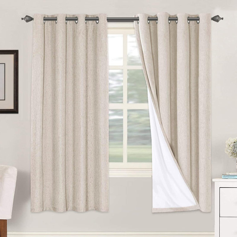 Full Light Blocking Curtains For Bedroom, 52" W x 54" L