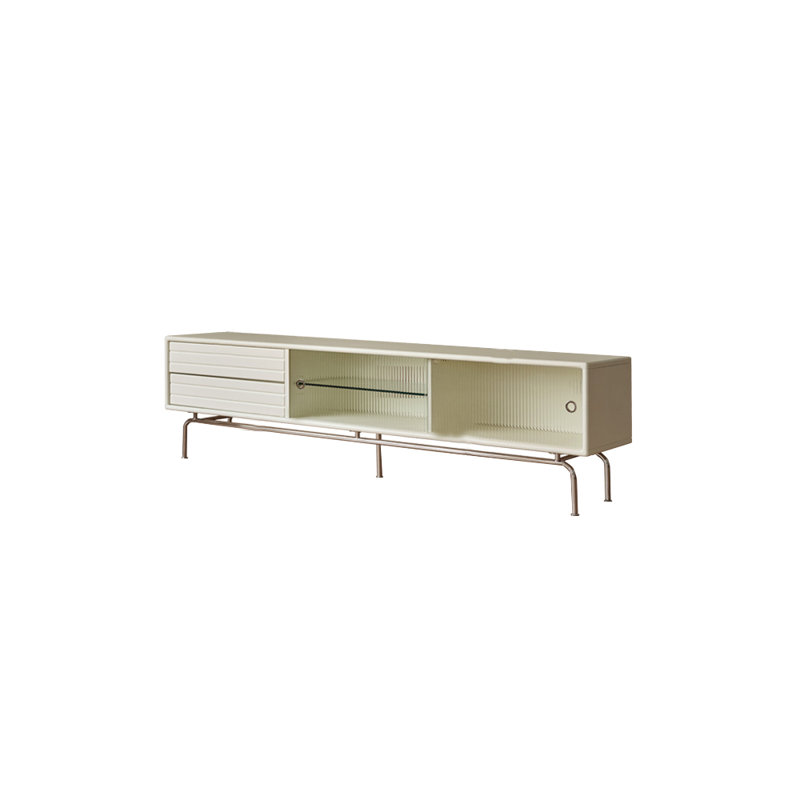 American style living room TV stand, White