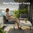 3-Piece Premium Wicker Patio Sofa Set With Coffee Table
