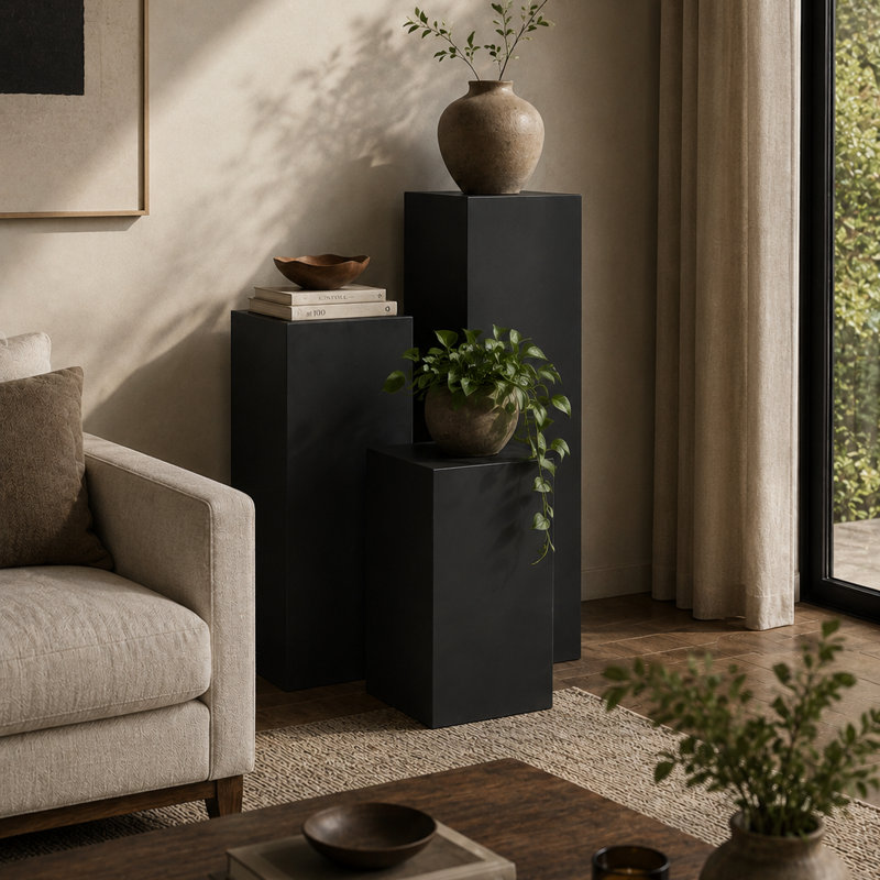 Delfina End Table Set, Black