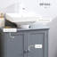Armoire de salle de bain sous le lavabo avec 2 portes et tablette, meuble-lavabo à piédestal