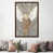 Toile avec cadre en bois brun classique