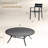 11-Pieces Patio Round Outdoor Dining Set With Stacking Metal Chair-121884658