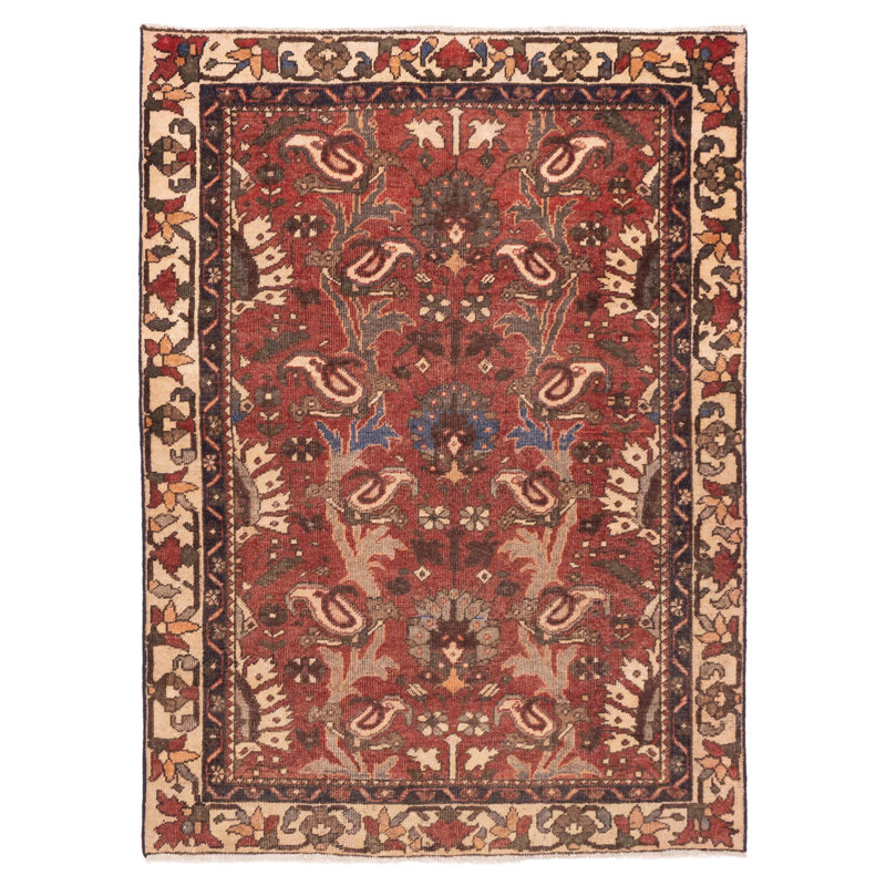 Tapis rouge Anatolian Vintage 4 pi 6 po x 6 pi 2 po