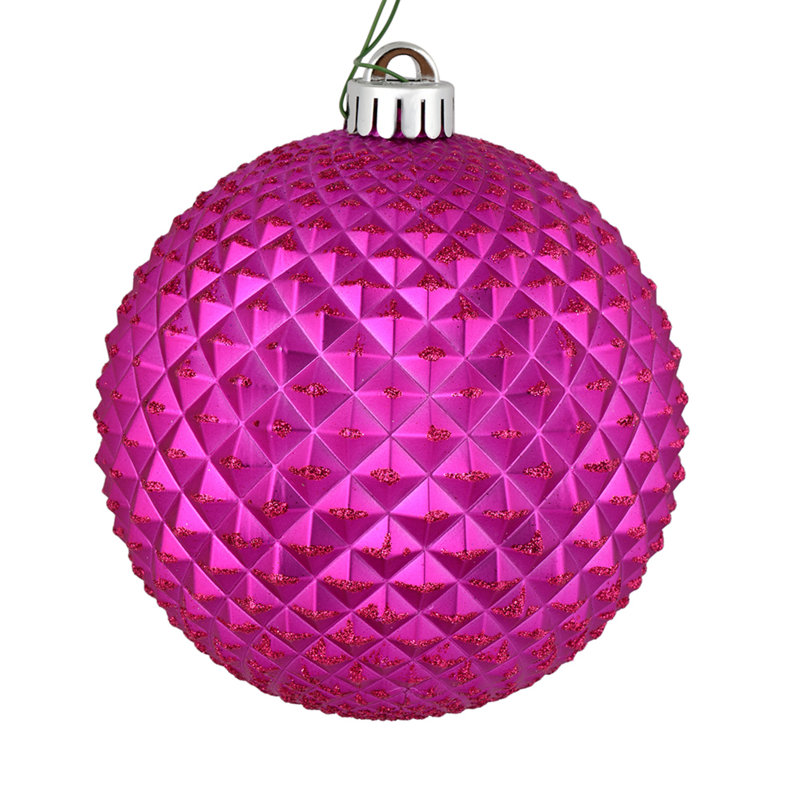Ornement boule Durian Glitter, Fuchsia