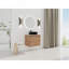 Meuble-lavabo mural 24 po en contreplaqué avec vasque en céramique et 1 porte à fermeture en douceur-134531203