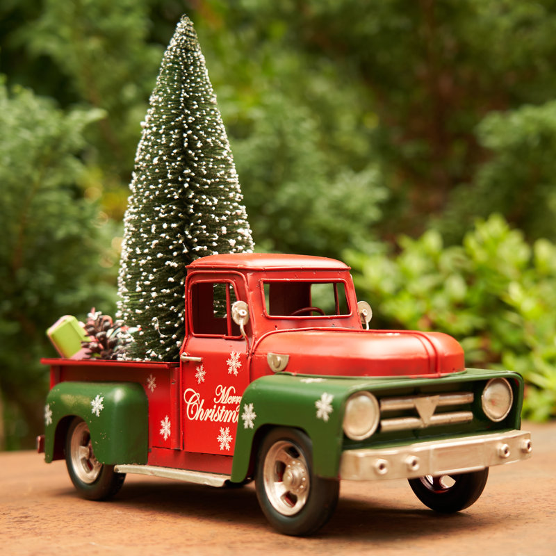 14" Red & Green Chrsitmas Truck