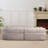 114" Modern Upholstered Sofa with Four Pillows Included-713947517
