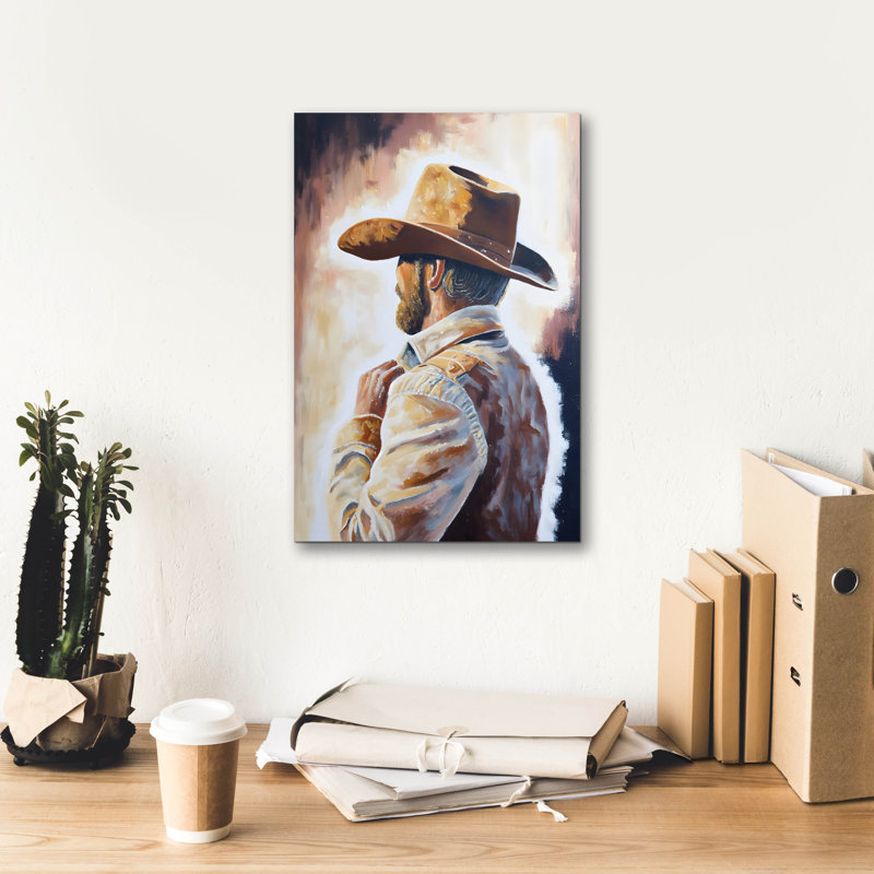 «Cowboy 4» par Petals Prints Design, H 18 po x l 12 po x P 0,75 po