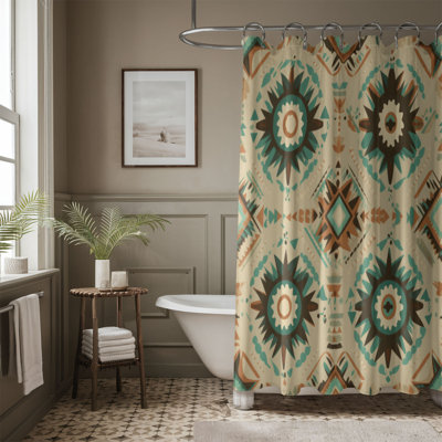 Rideau de douche Boho Earthy - Premium