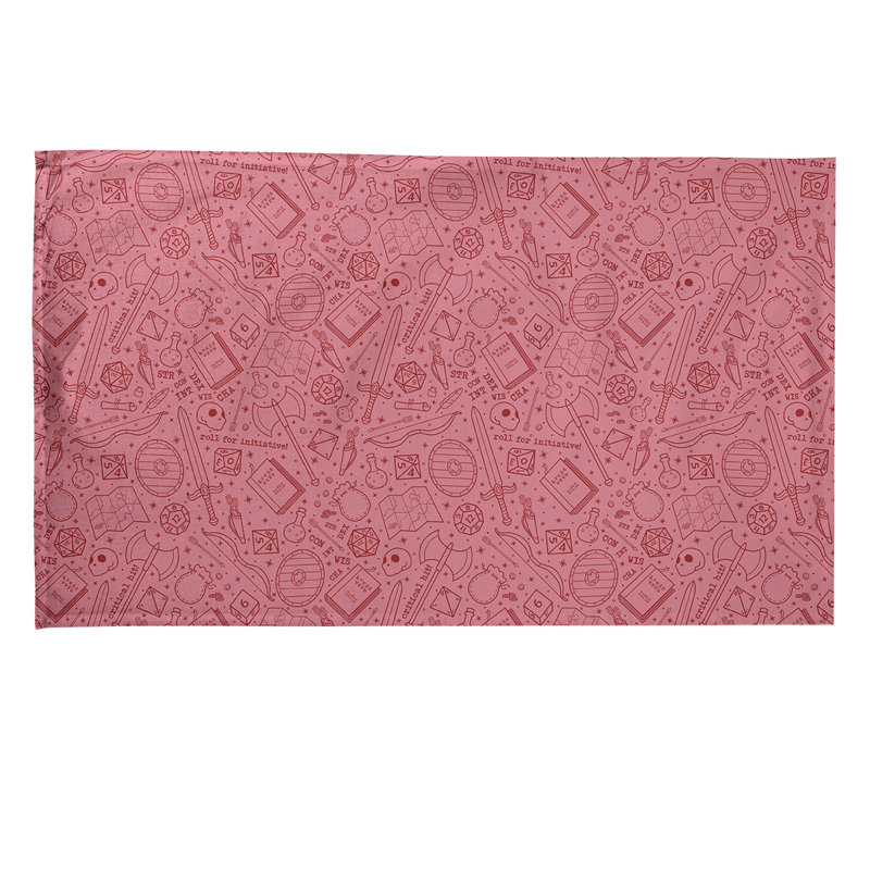 Serviette à thé à motif rpg Mcguigan, Polyester sergé, Rouge