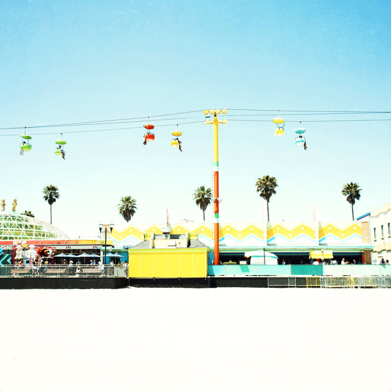 Santa Cruz Beach - impression sur toile tendue, H 20 po x l 20 po, L 31,5 po x L 64 po, L 32 po x L 64 po