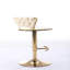 Ensemble de 2 tabourets de bar, avec repose-pieds chromé et base pivotante réglable en hauteur, revêtement en velours et pieds réglables. Tabouret de bar simple.