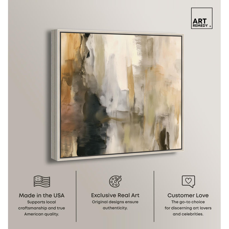 Impression sur toile «Mineral Vein III Kitchen Decor» par Art Remedy, 40" H x 40" W, Cadre argenté
