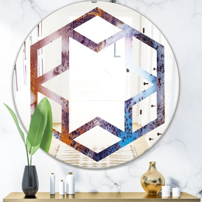 Miroir mural hexagonal étoile geode 3 éclectique
