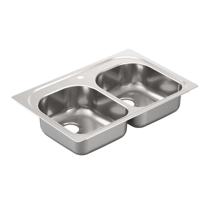 2000 Series Double Bowl Drop-In Kitchen Sink