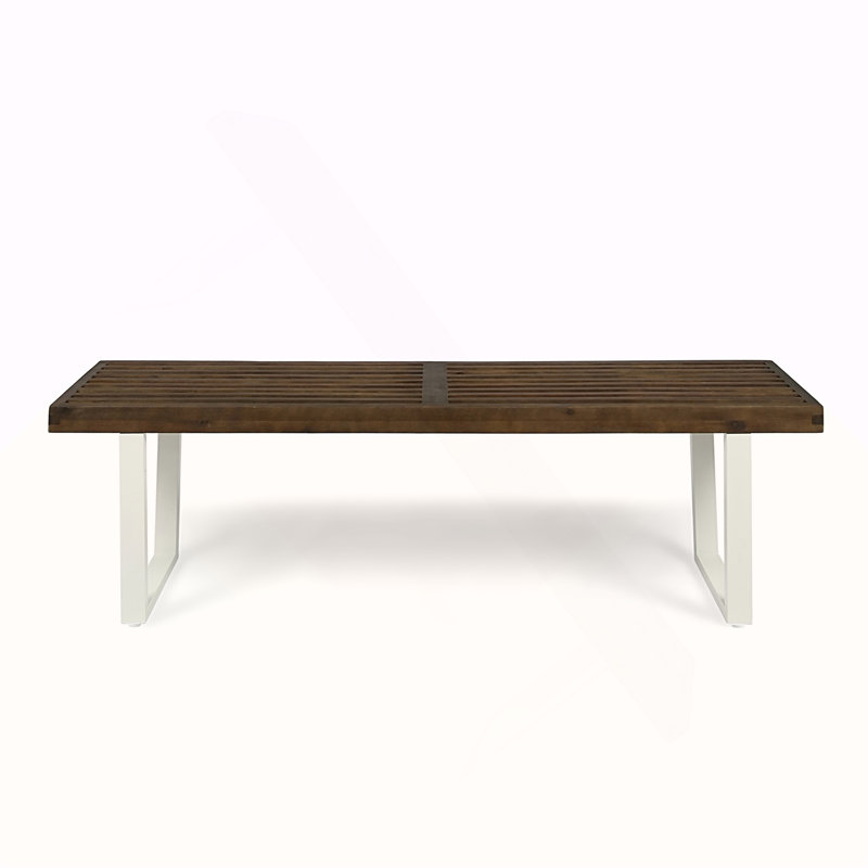 Banc d'extérieur en métal / bois, Black/Gray