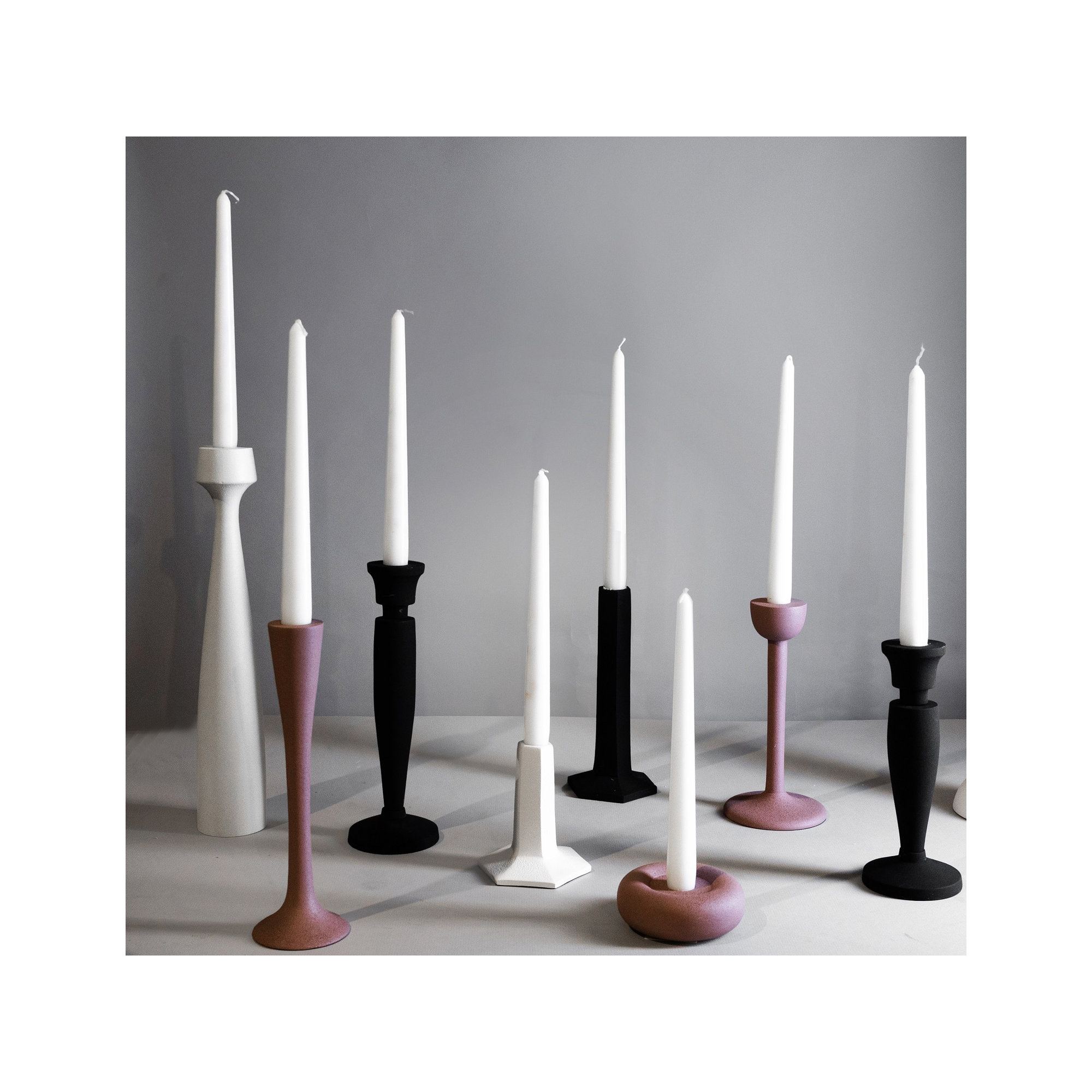 Giedre Aluminium Candle Holder, 8.5" H x 4" W x 4" D, Pink